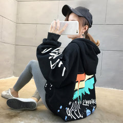 Thick Hooded Plus Velvet Sweater for Fashionable Comfort