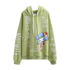 Thick Hooded Plus Velvet Sweater for Fashionable Comfort