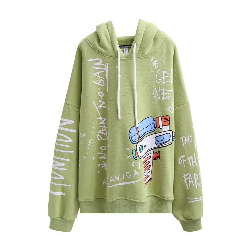 Thick Hooded Plus Velvet Sweater for Fashionable Comfort