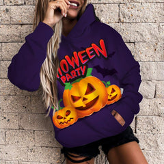 3D Printed Casual Hoodie for Women's Halloween